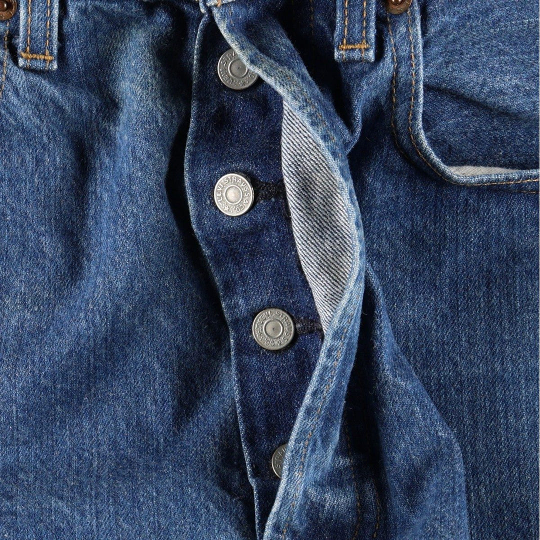 Levi's 501 straight denim pants for men, size W34 cotton blue type Vintage Second Hand