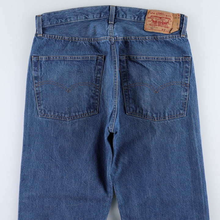 Levi's 501 straight denim pants for men, size W34 cotton blue type Vintage Second Hand
