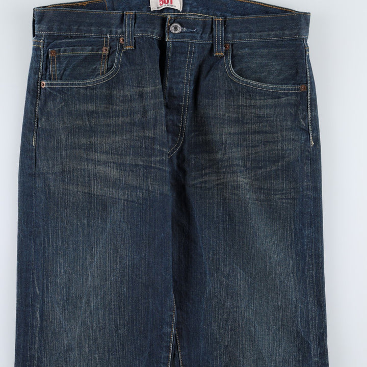 2000'S Levi's 501 Straight Leg Button-Fly Straight Denim Pants, Men's Size W34 (approx.) cotton Navy blue Vintage Second Hand