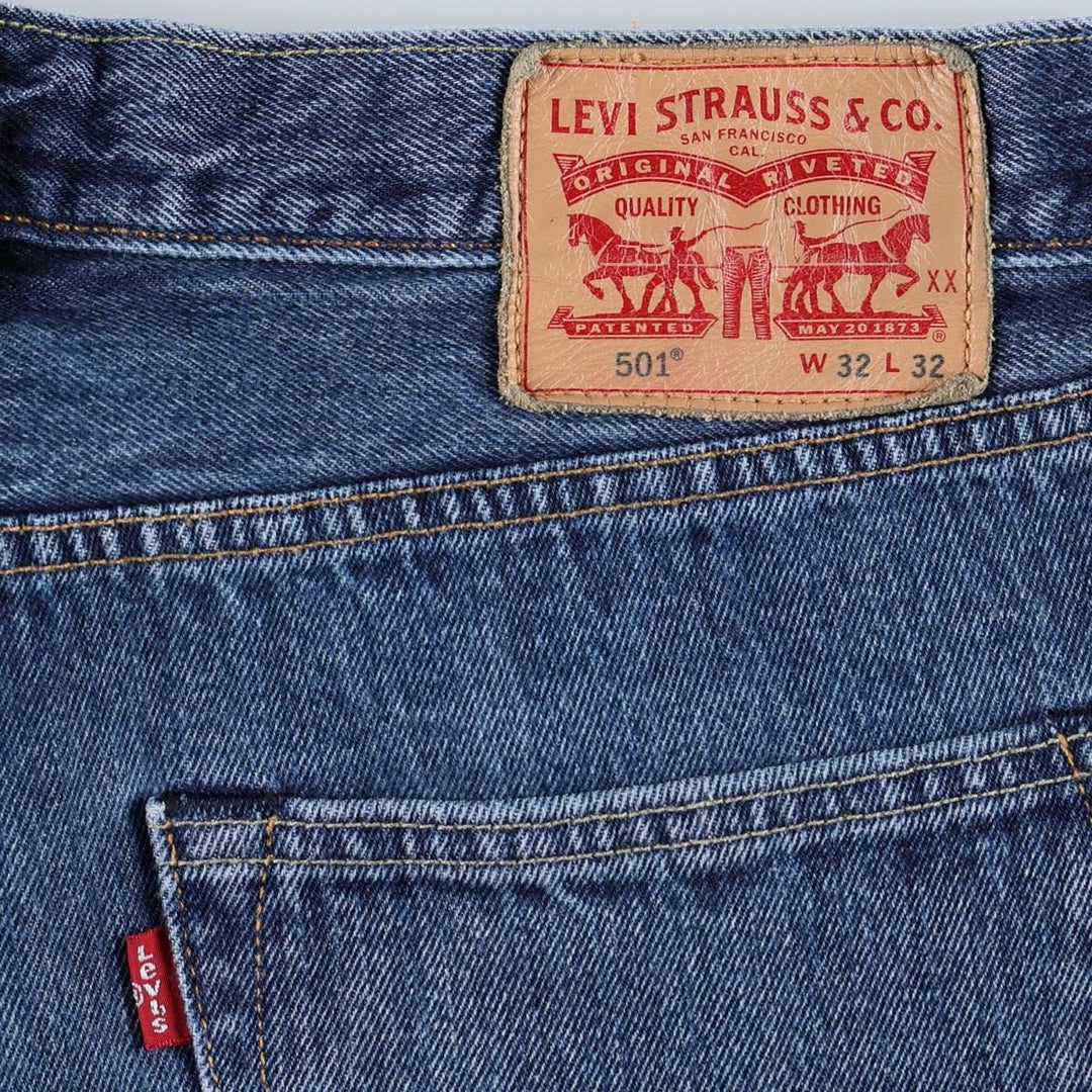 Levi's 501-0114 Straight Denim Pants, Men's W32 (approx.) cotton blue type Vintage Second Hand
