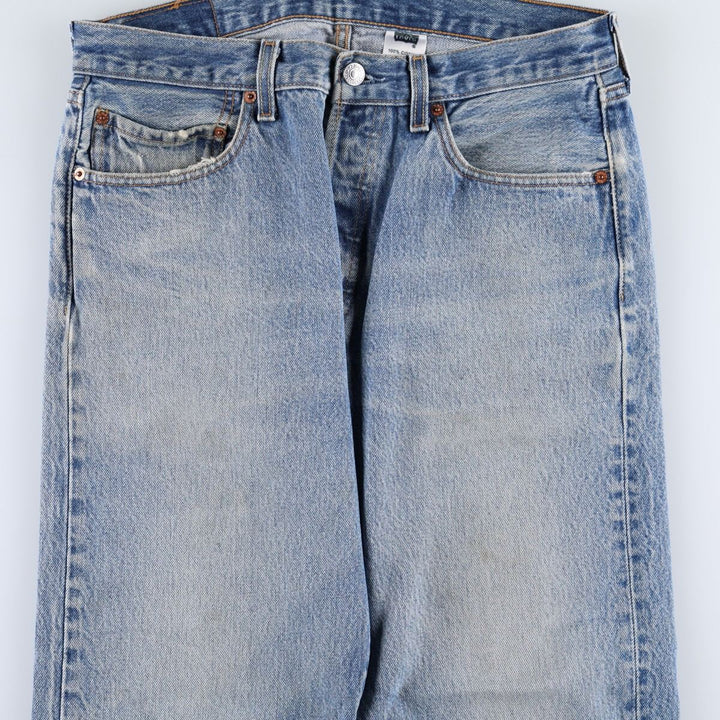 Levi's 501XX Straight Denim Pants, Men's Size W33 (approx.) cotton blue type Vintage Second Hand