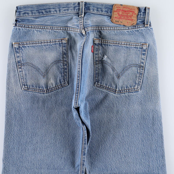 Levi's 501XX Straight Denim Pants, Men's Size W33 (approx.) cotton blue type Vintage Second Hand