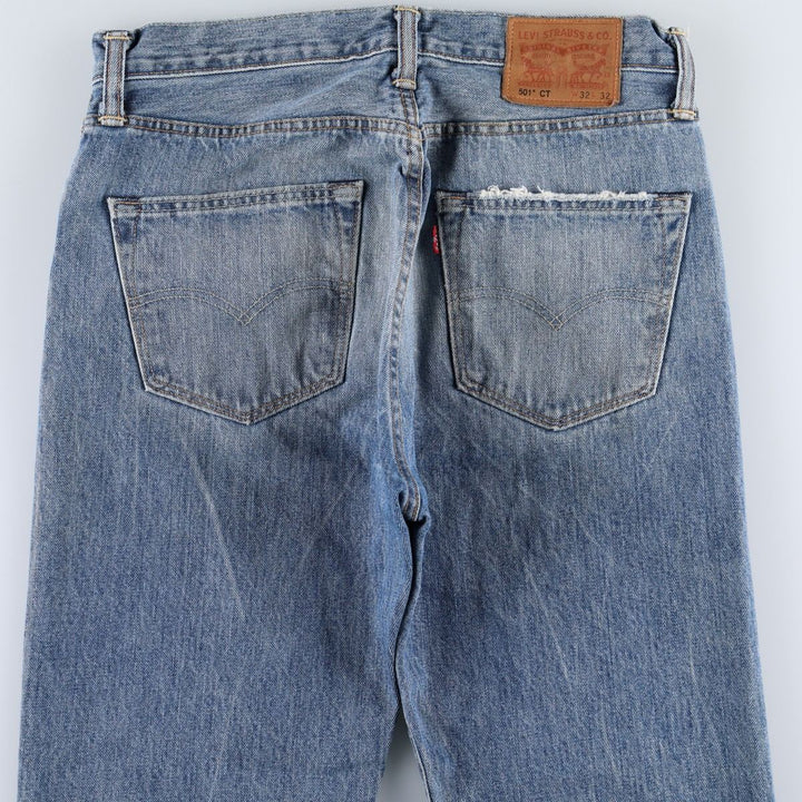 Levi's 501 CT Straight Denim Pants, Men's Size W33 (approx.) cotton blue type Vintage Second Hand