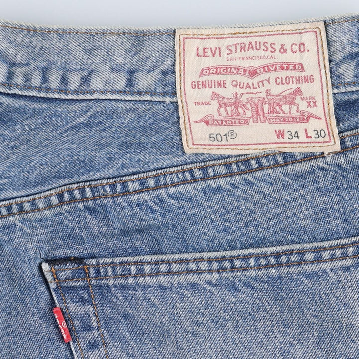 Levi's 501 Premium Straight Denim Pants, Men's Size W34 (approx.) cotton blue type Vintage Second Hand