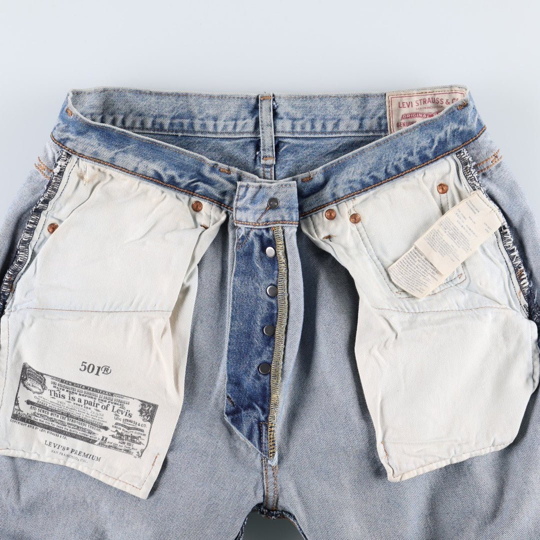Levi's 501 Premium Straight Denim Pants, Men's Size W34 (approx.) cotton blue type Vintage Second Hand
