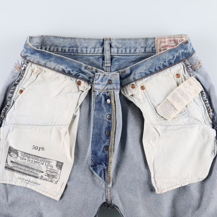 Levi's 501 Premium Straight Denim Pants, Men's Size W34 (approx.) cotton blue type Vintage Second Hand