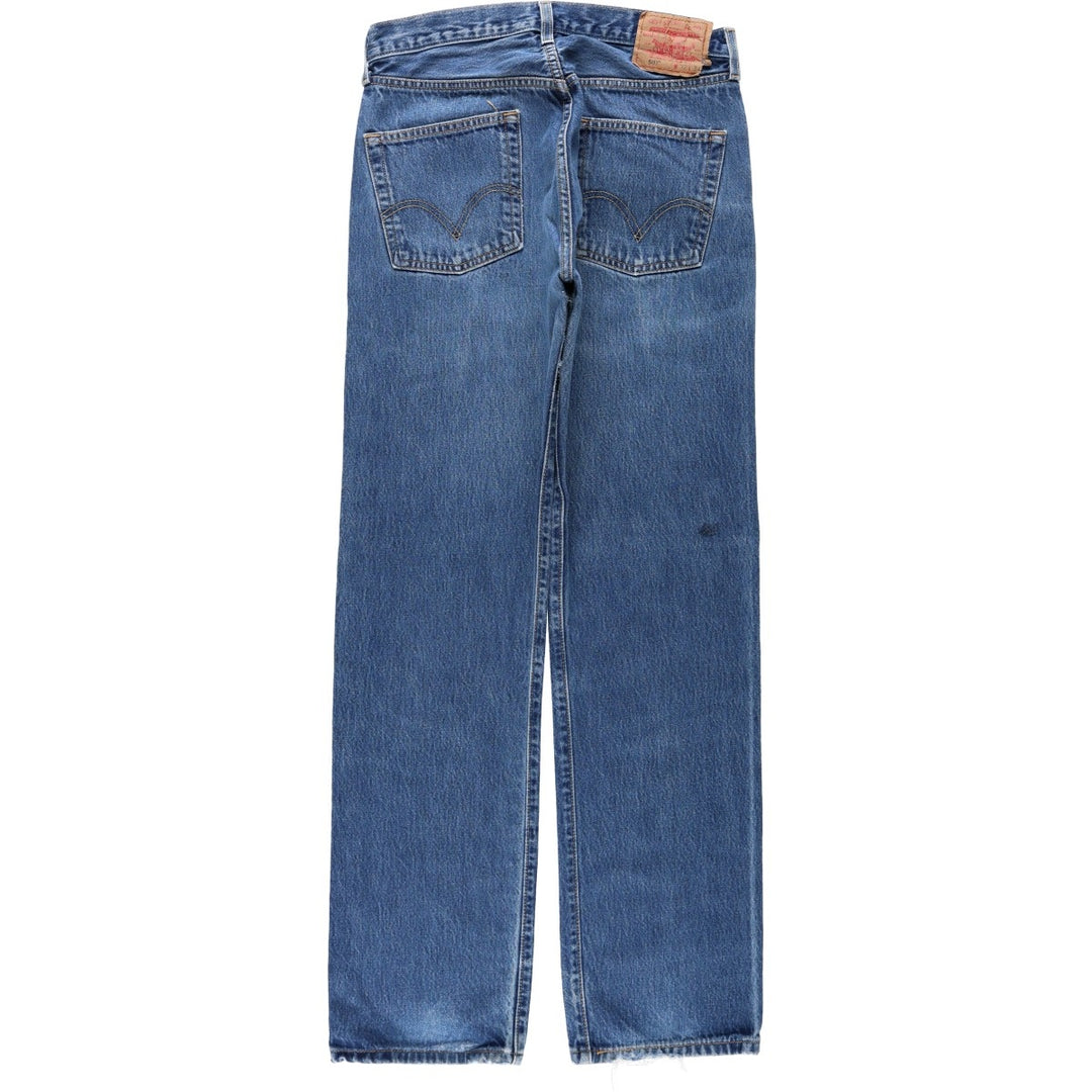Levi's 501 straight denim pants for men, size W32 cotton blue type Vintage Second Hand