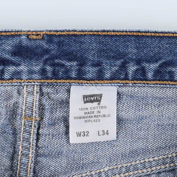 Levi's 501 straight denim pants for men, size W32 cotton blue type Vintage Second Hand
