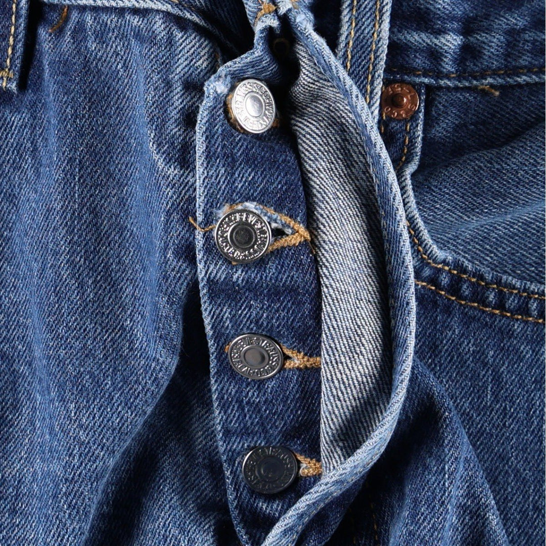 Levi's 501 straight denim pants for men, size W32 cotton blue type Vintage Second Hand