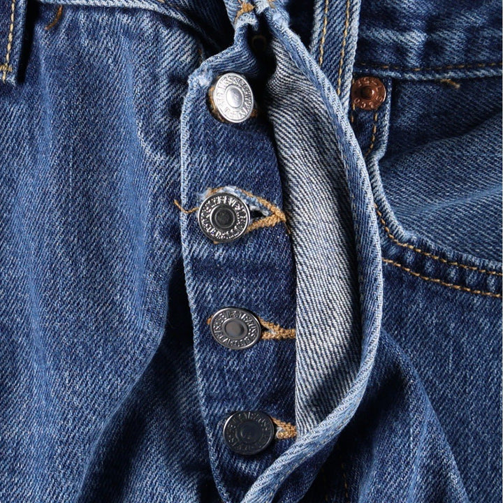 Levi's 501 straight denim pants for men, size W32 cotton blue type Vintage Second Hand
