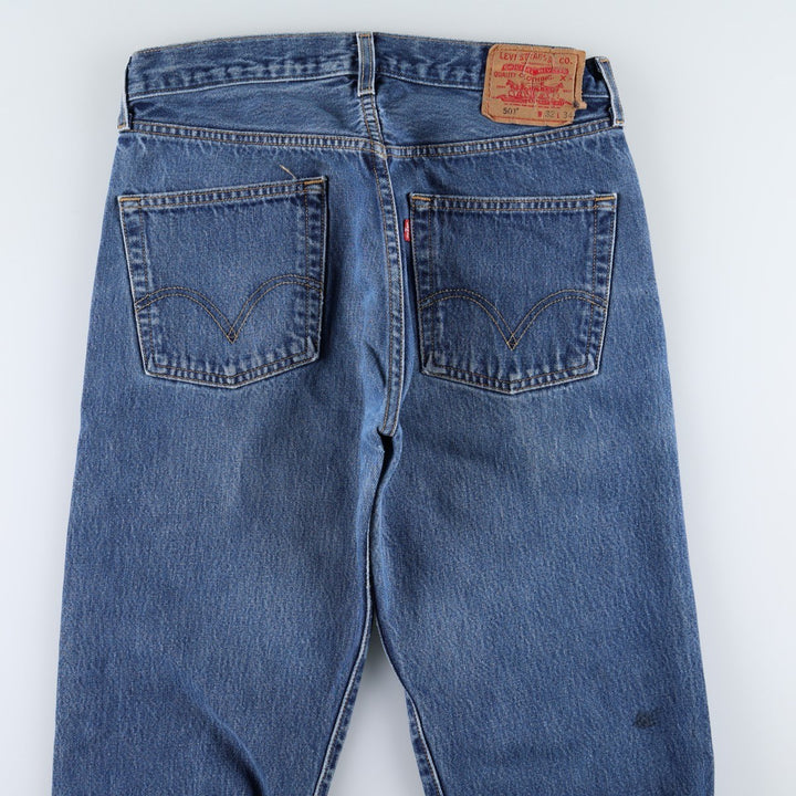 Levi's 501 straight denim pants for men, size W32 cotton blue type Vintage Second Hand