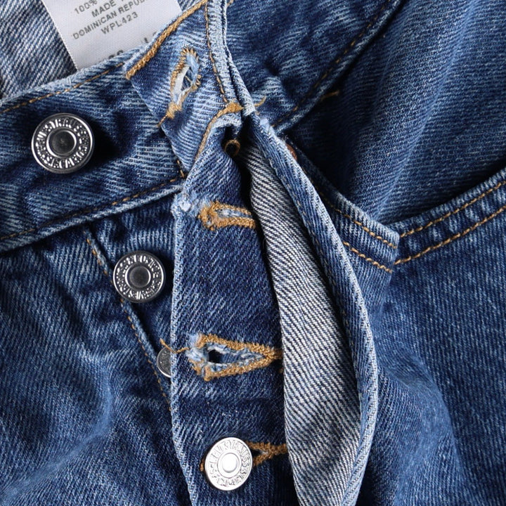 Levi's 501 straight denim pants for men, size W32 cotton blue type Vintage Second Hand