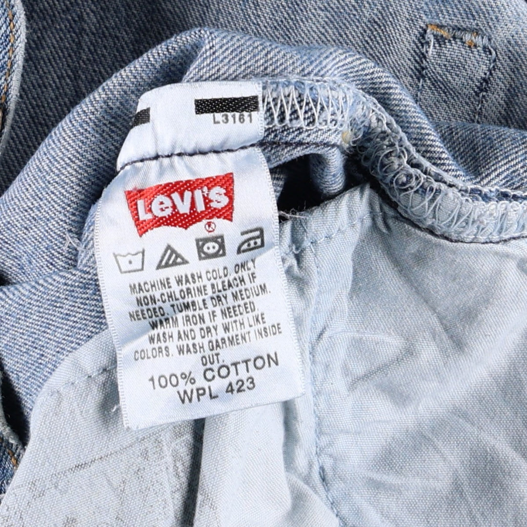 2000'S Levi's STRAIGHT LEG BUTTON-FLY straight denim pants, men's size W32 (approx.) cotton blue type Vintage Second Hand