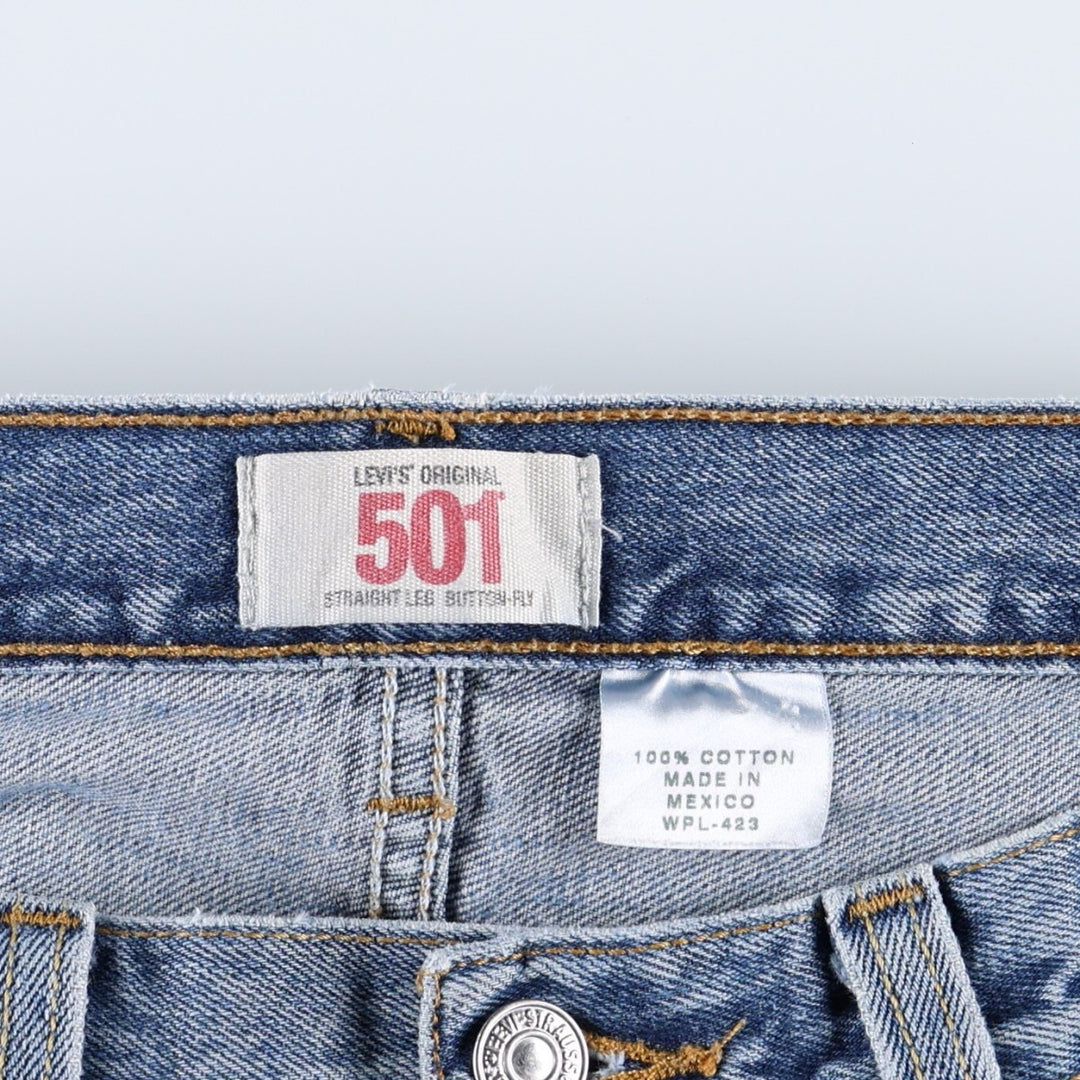 2000'S Levi's STRAIGHT LEG BUTTON-FLY straight denim pants, men's size W32 (approx.) cotton blue type Vintage Second Hand