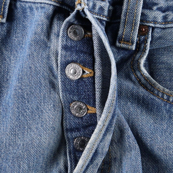 2000'S Levi's STRAIGHT LEG BUTTON-FLY straight denim pants, men's size W32 (approx.) cotton blue type Vintage Second Hand
