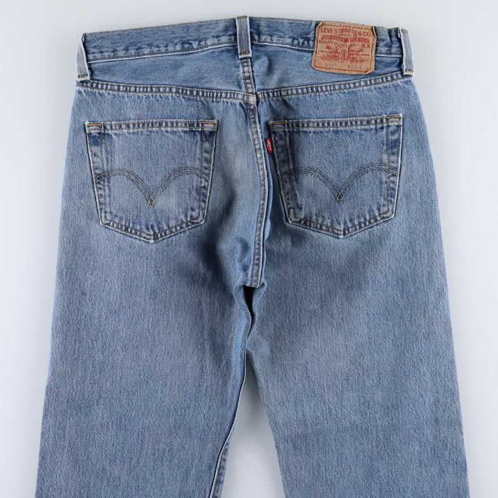 2000'S Levi's STRAIGHT LEG BUTTON-FLY straight denim pants, men's size W32 (approx.) cotton blue type Vintage Second Hand