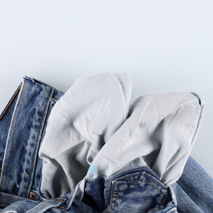 2000'S Levi's STRAIGHT LEG BUTTON-FLY straight denim pants, men's size W32 (approx.) cotton blue type Vintage Second Hand