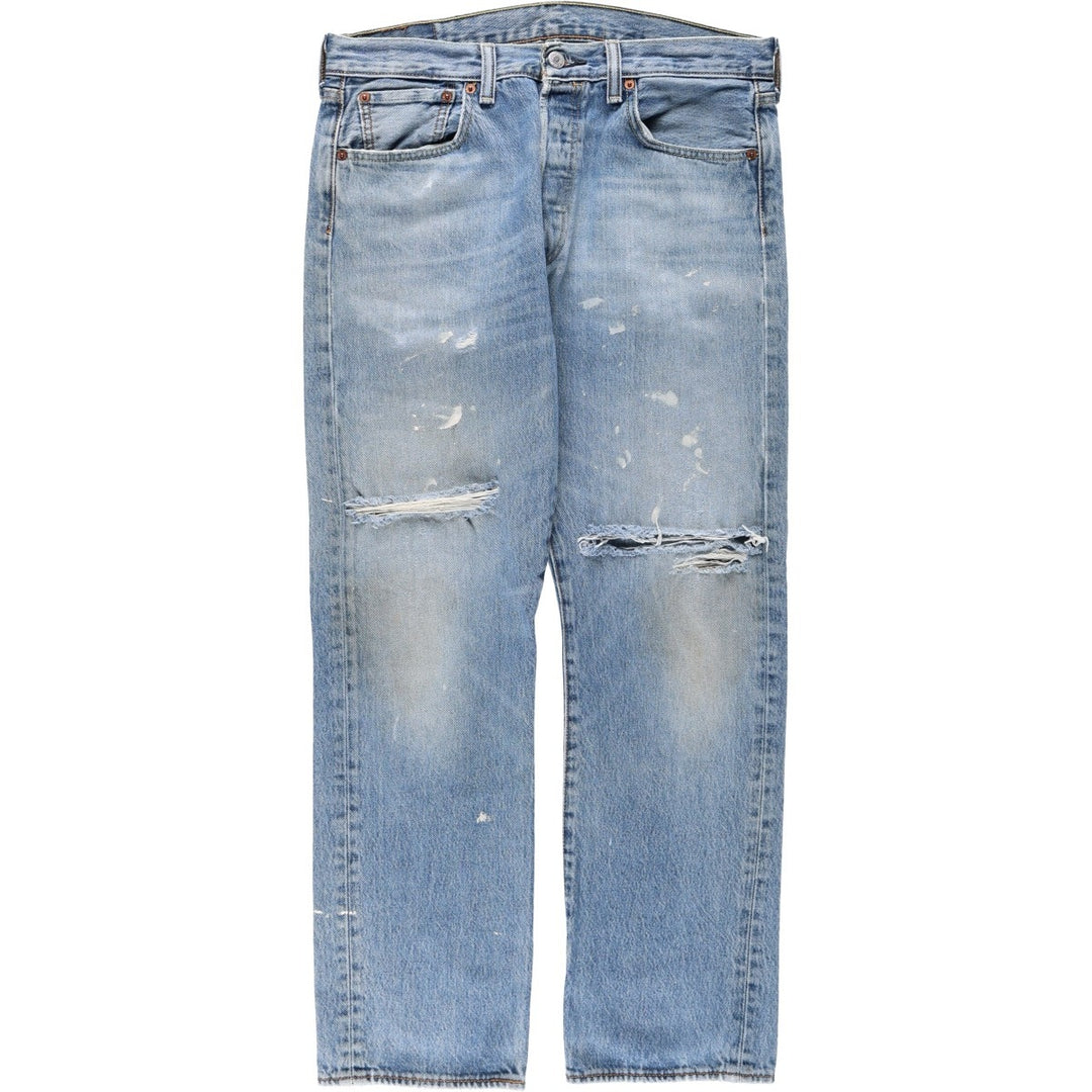 Levi's 501 straight denim pants for men, size W34 cotton blue type Vintage Second Hand
