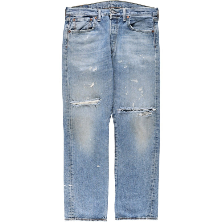 Levi's 501 straight denim pants for men, size W34 cotton blue type Vintage Second Hand