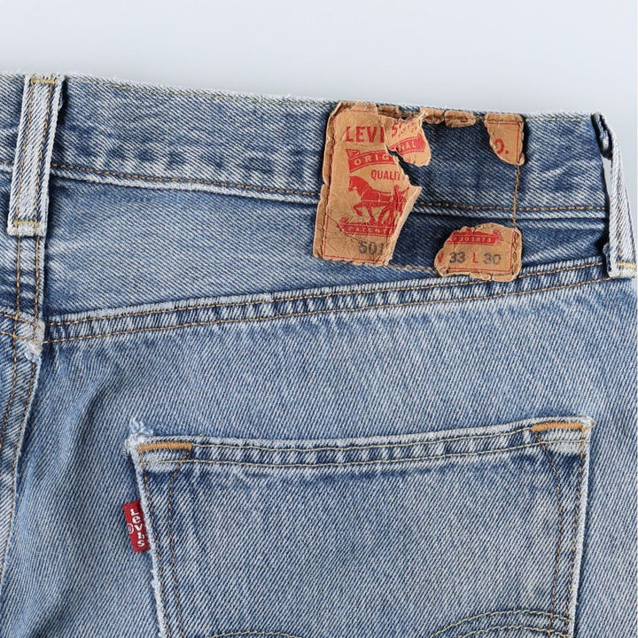 Levi's 501 straight denim pants for men, size W34 cotton blue type Vintage Second Hand