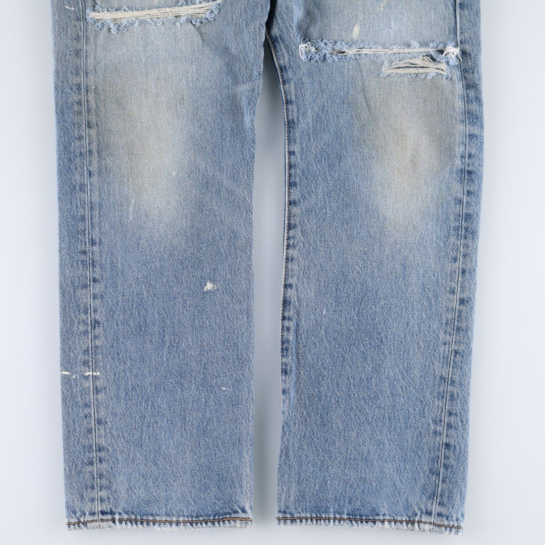 Levi's 501 straight denim pants for men, size W34 cotton blue type Vintage Second Hand
