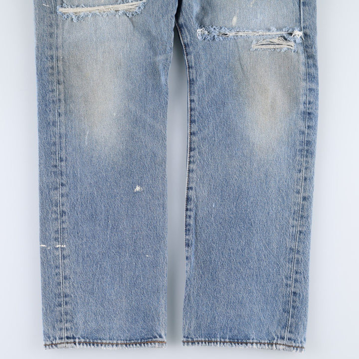 Levi's 501 straight denim pants for men, size W34 cotton blue type Vintage Second Hand