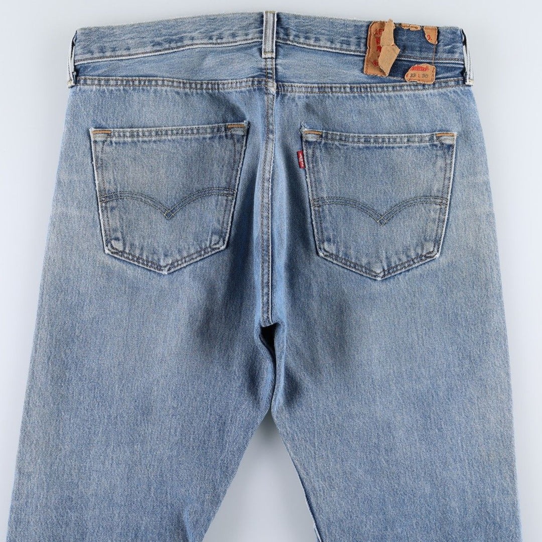 Levi's 501 straight denim pants for men, size W34 cotton blue type Vintage Second Hand