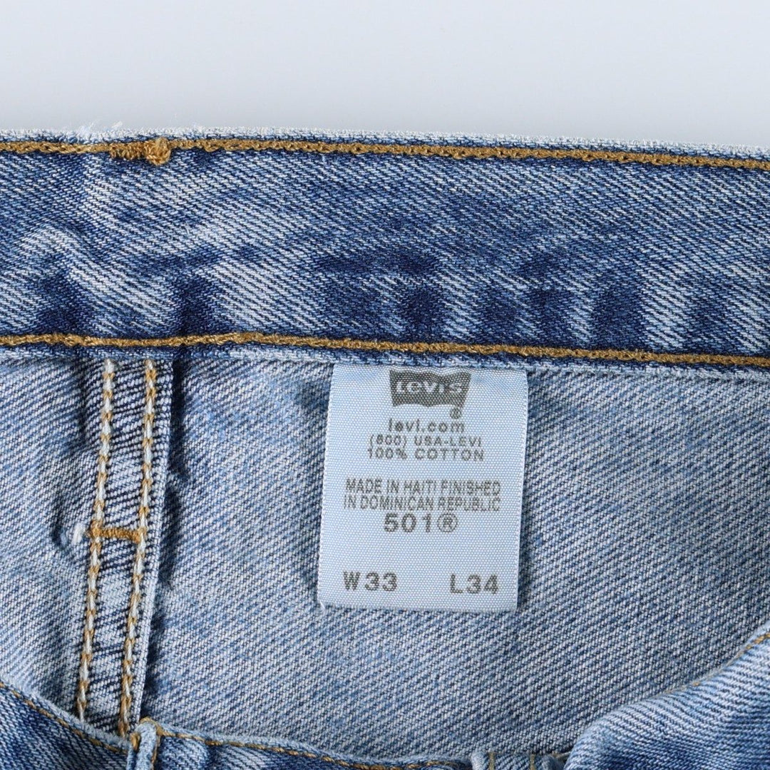 Levi's 501 straight denim pants for men, size W32 cotton blue type Vintage Second Hand