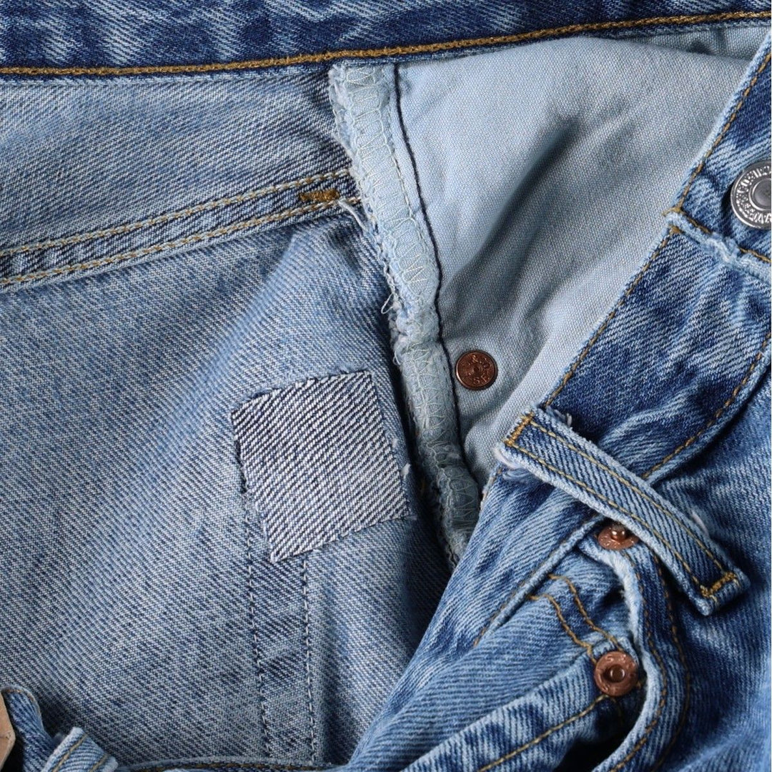 Levi's 501 straight denim pants for men, size W32 cotton blue type Vintage Second Hand