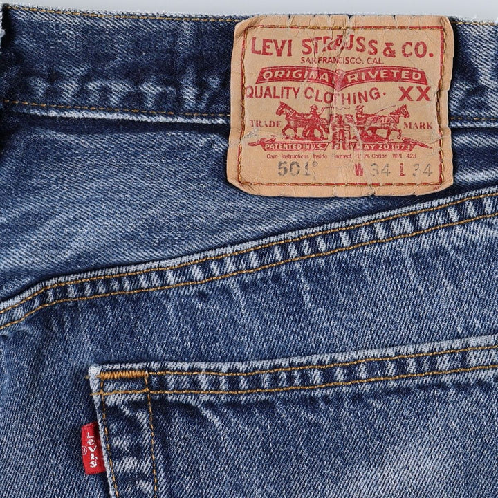 2000'S Levi's 501-0115 Straight Denim Pants, Men's Size W34 (approx.) cotton blue type Vintage Second Hand