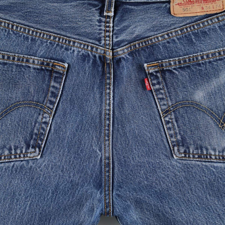 2000'S Levi's 501-0115 Straight Denim Pants, Men's Size W34 (approx.) cotton blue type Vintage Second Hand