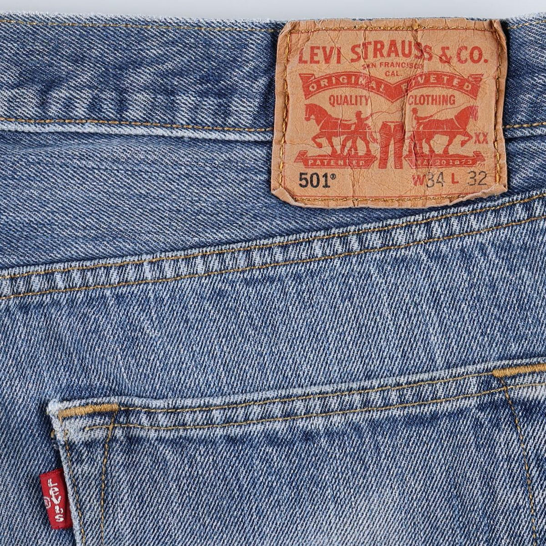 Levi's 501-0194 Straight Denim Pants, Men's, Size W34 cotton blue type Vintage Second Hand