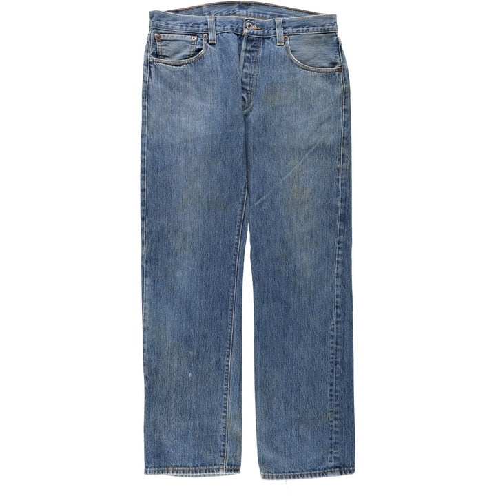 Levi's 501 Straight Fit Straight Denim Pants, Men's W33 (approx.) cotton blue type Vintage Second Hand