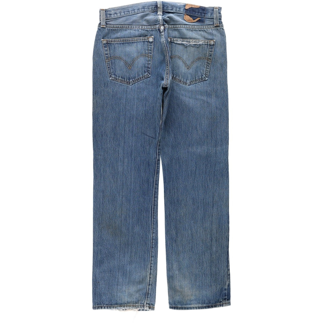 Levi's 501 Straight Fit Straight Denim Pants, Men's W33 (approx.) cotton blue type Vintage Second Hand