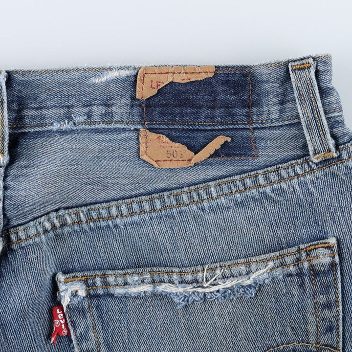 Levi's 501 Straight Fit Straight Denim Pants, Men's W33 (approx.) cotton blue type Vintage Second Hand