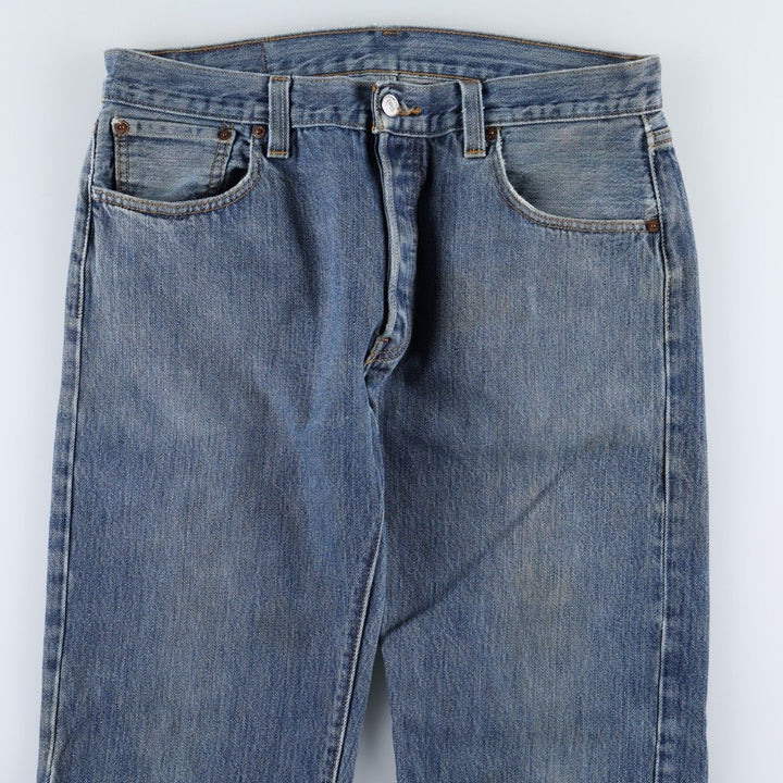 Levi's 501 Straight Fit Straight Denim Pants, Men's W33 (approx.) cotton blue type Vintage Second Hand