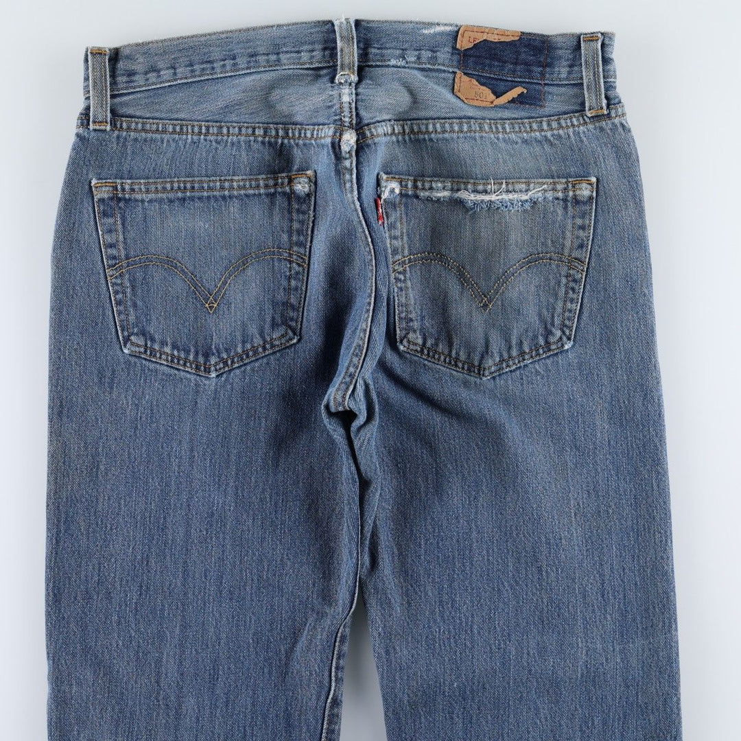 Levi's 501 Straight Fit Straight Denim Pants, Men's W33 (approx.) cotton blue type Vintage Second Hand