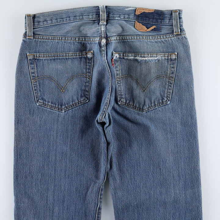 Levi's 501 Straight Fit Straight Denim Pants, Men's W33 (approx.) cotton blue type Vintage Second Hand