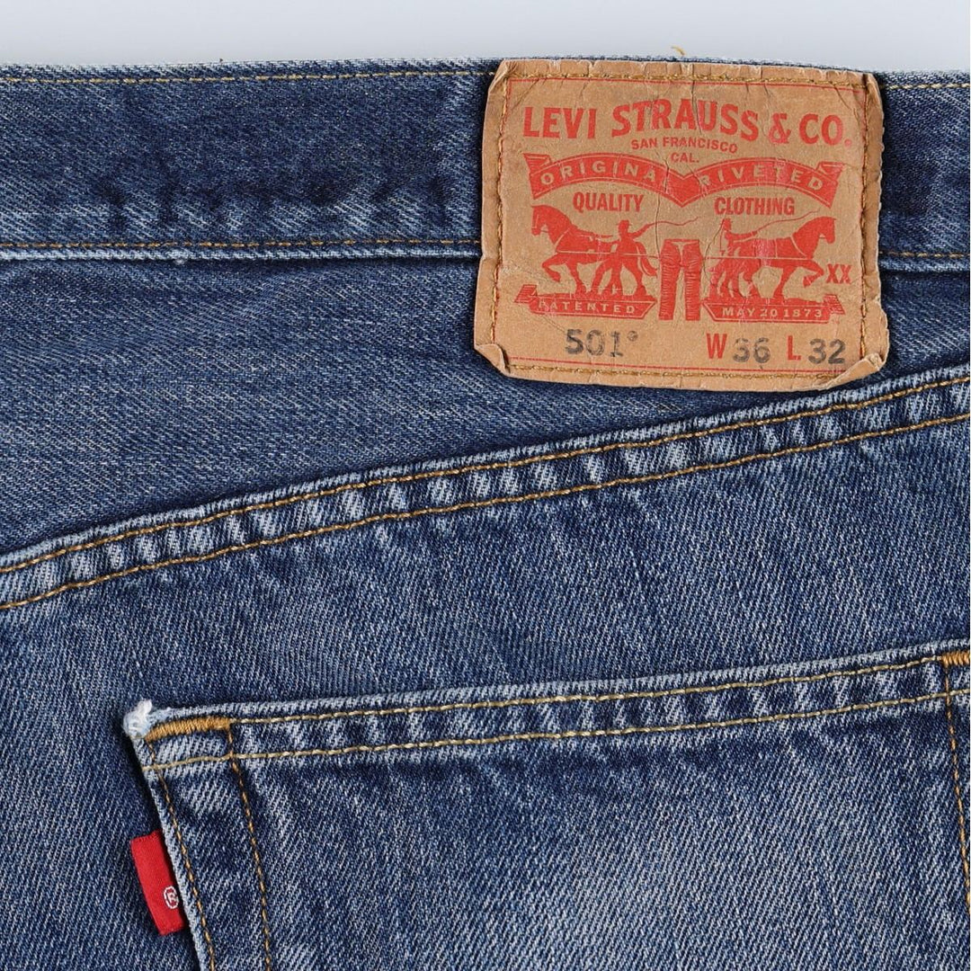 Levi's 501 straight denim pants for men, size W37 cotton blue type Vintage Second Hand