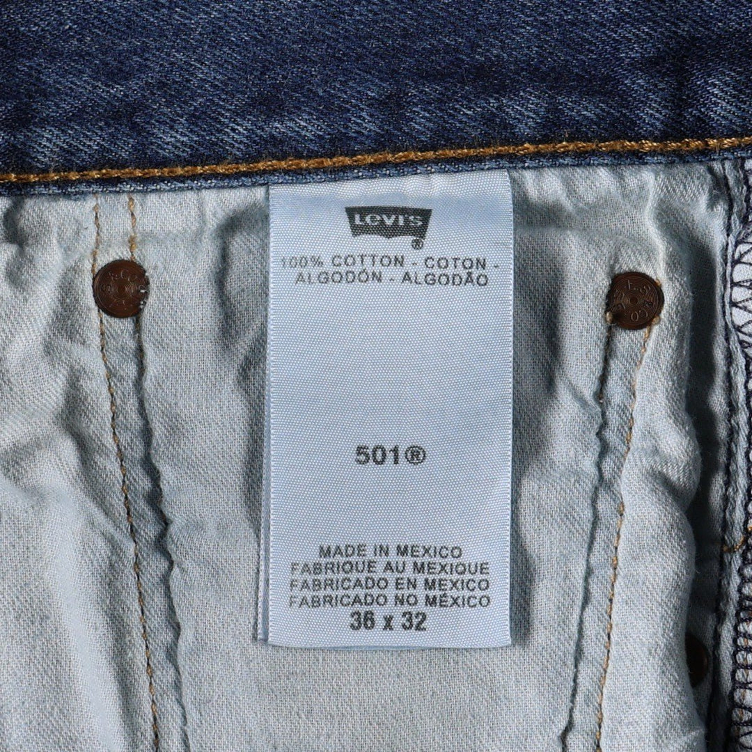 Levi's 501 straight denim pants for men, size W37 cotton blue type Vintage Second Hand