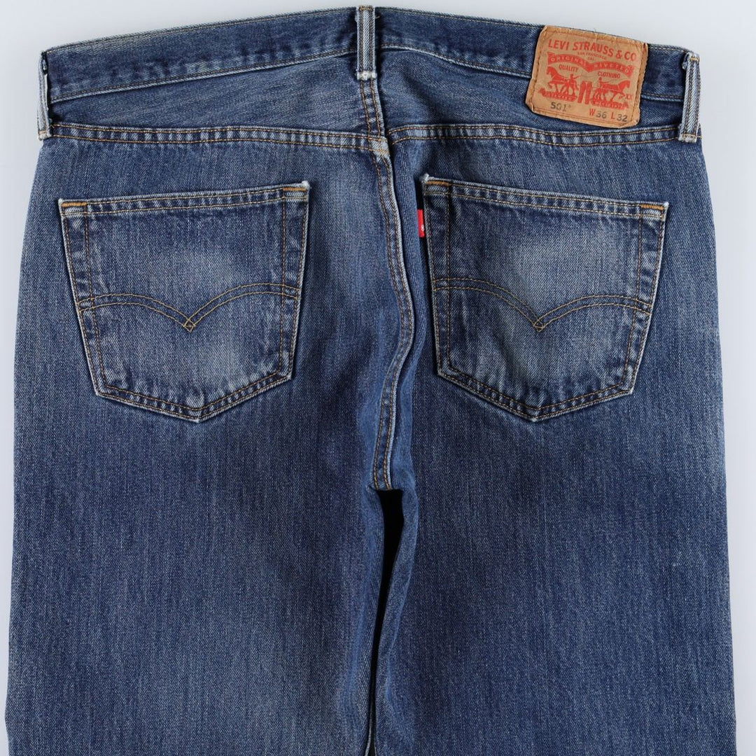 Levi's 501 straight denim pants for men, size W37 cotton blue type Vintage Second Hand