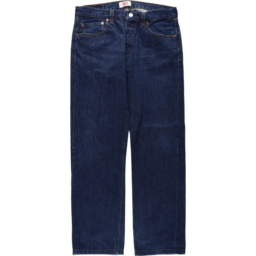 Levi's 501 Straight Leg Button-Fly Straight Denim Pants, Men's Size W34 (approx.) unclear Navy blue Vintage Second Hand