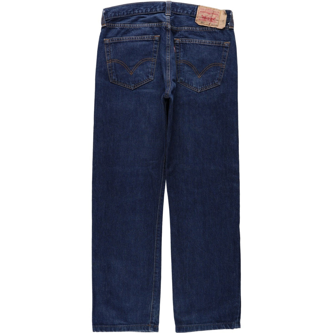 Levi's 501 Straight Leg Button-Fly Straight Denim Pants, Men's Size W34 (approx.) unclear Navy blue Vintage Second Hand