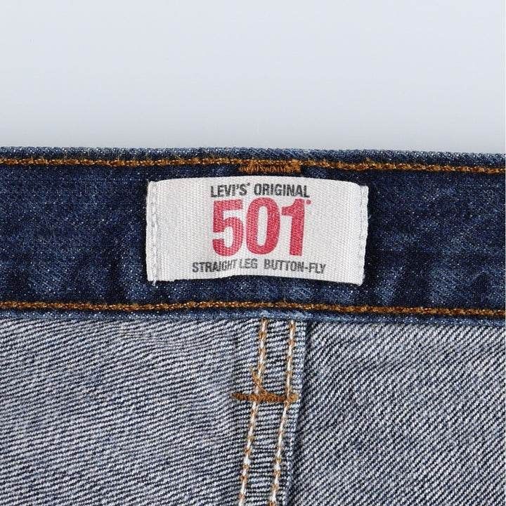 Levi's 501 Straight Leg Button-Fly Straight Denim Pants, Men's Size W34 (approx.) unclear Navy blue Vintage Second Hand