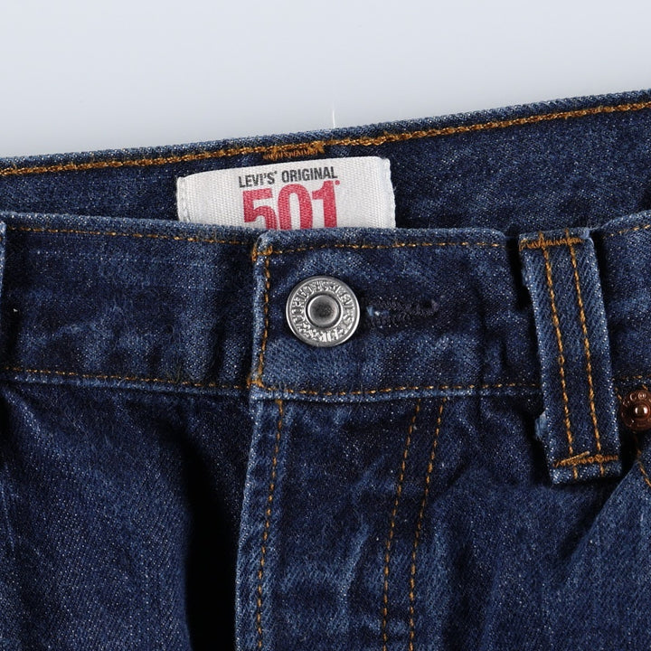 Levi's 501 Straight Leg Button-Fly Straight Denim Pants, Men's Size W34 (approx.) unclear Navy blue Vintage Second Hand