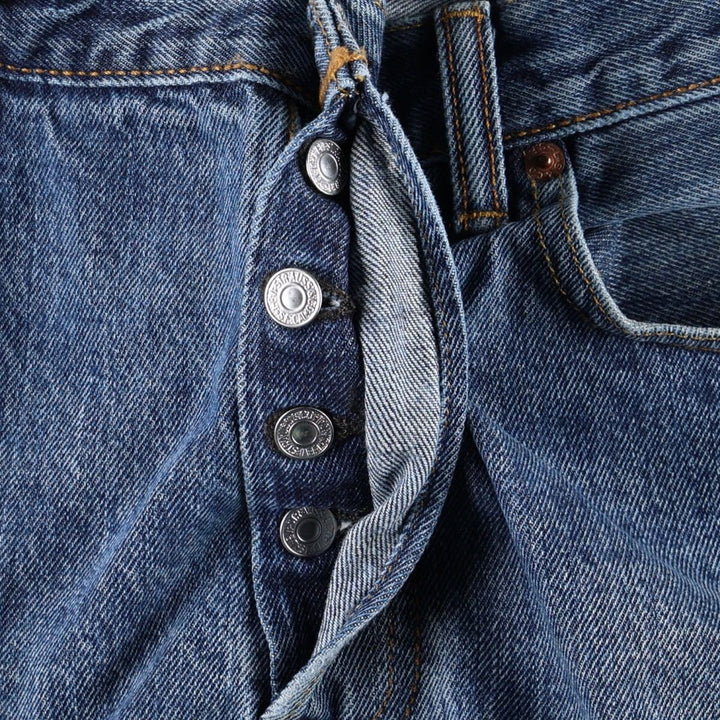 Levi's 501 straight denim pants for men, size W35 cotton blue type Vintage Second Hand