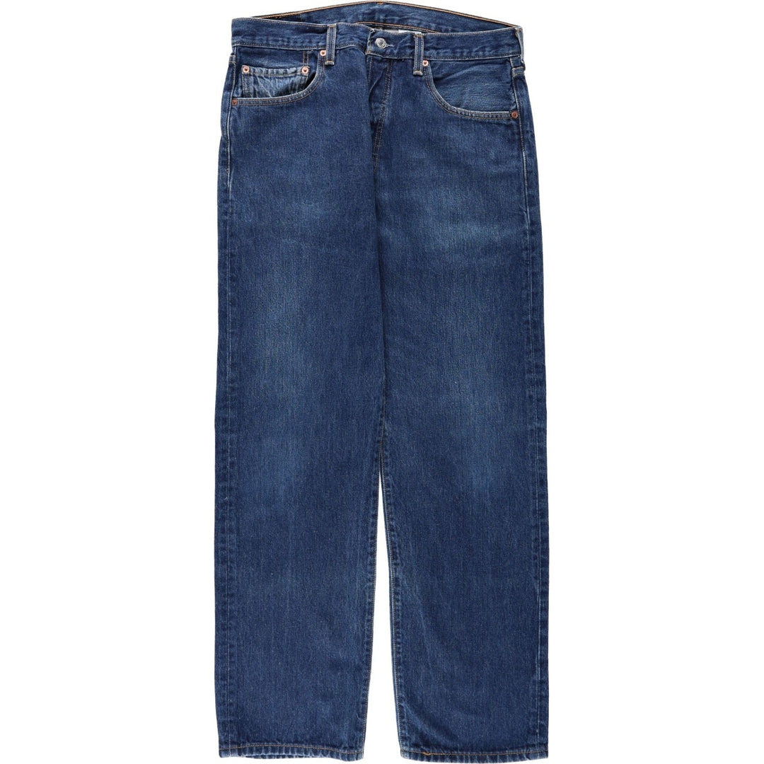 00'S Levi's 501 straight denim pants for men, size W33 cotton navy blue type Vintage Second Hand