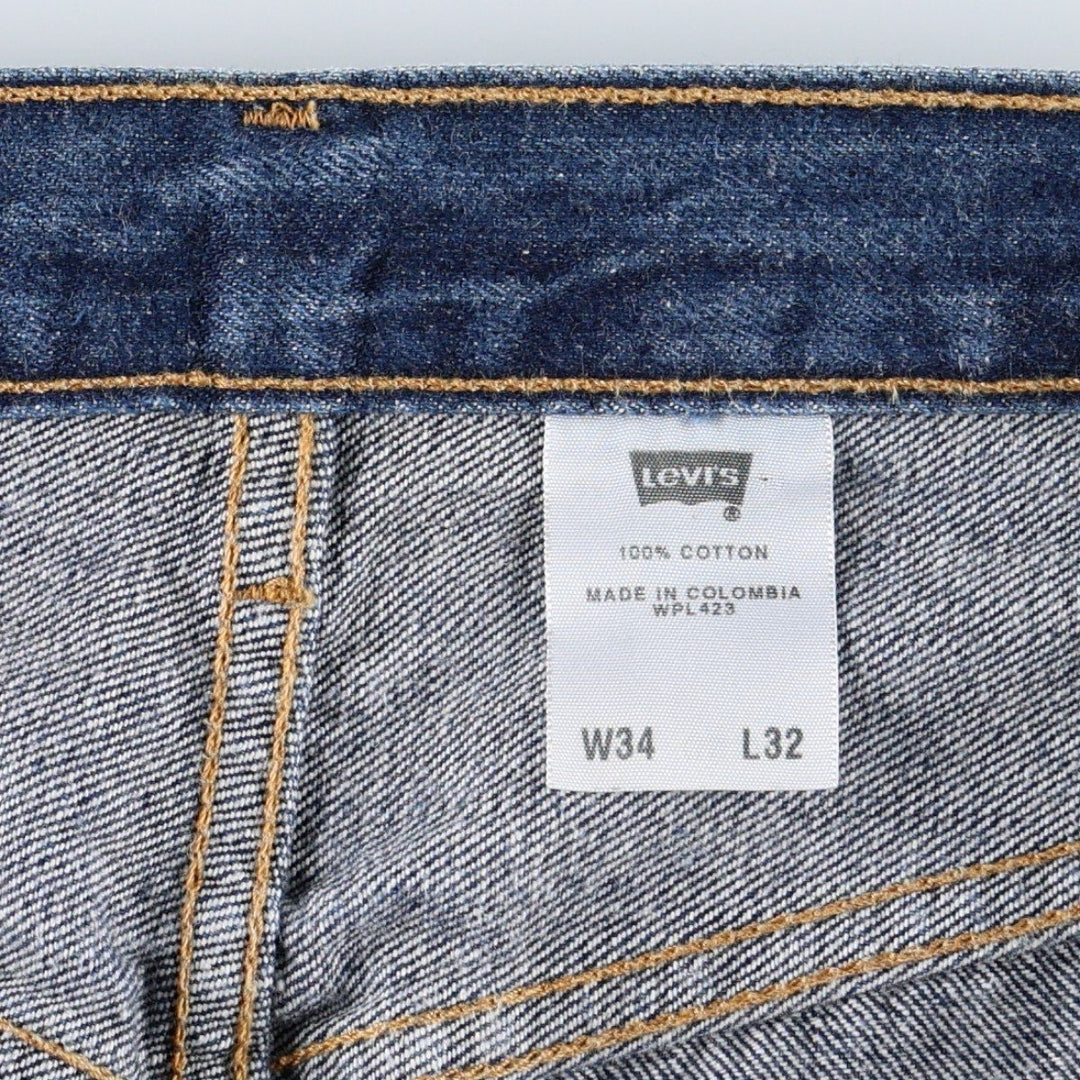00'S Levi's 501 straight denim pants for men, size W33 cotton navy blue type Vintage Second Hand