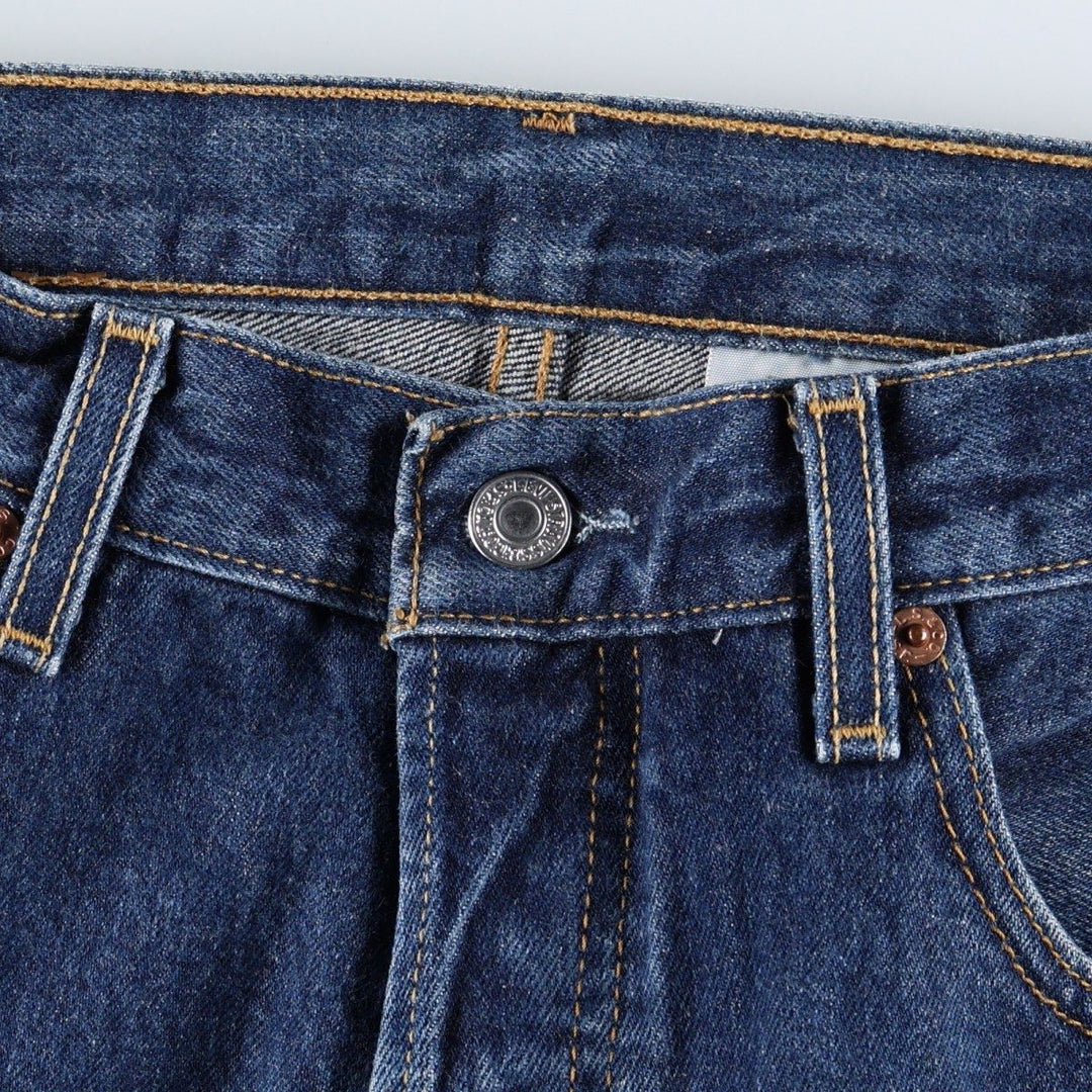 00'S Levi's 501 straight denim pants for men, size W33 cotton navy blue type Vintage Second Hand