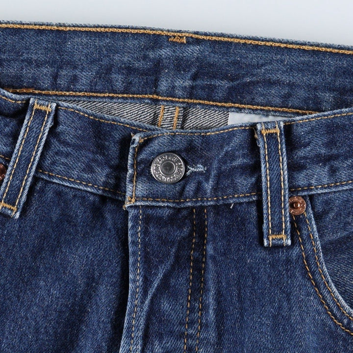00'S Levi's 501 straight denim pants for men, size W33 cotton navy blue type Vintage Second Hand